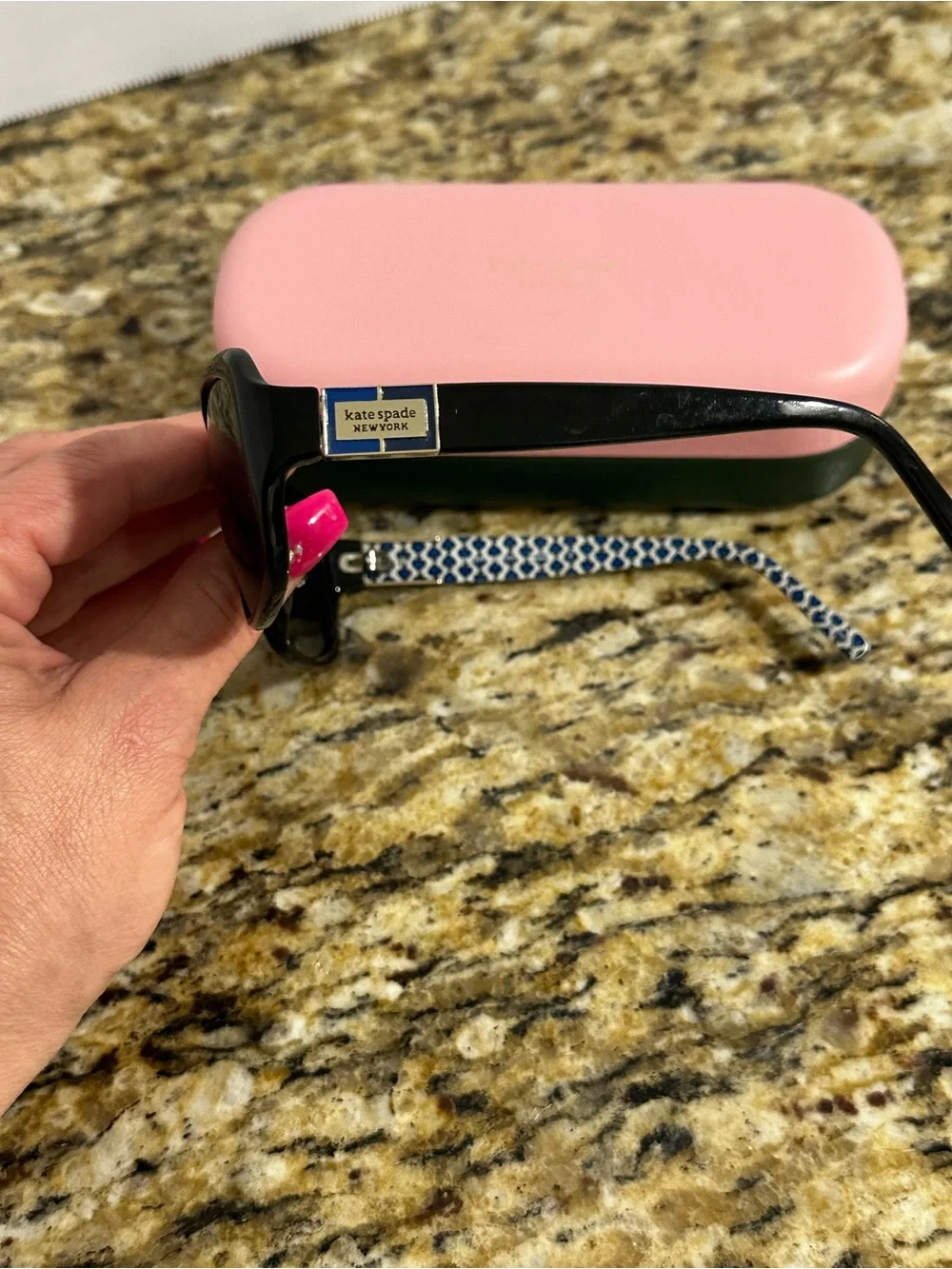 kate spade Black Oval Women's Sunglasses with Case
